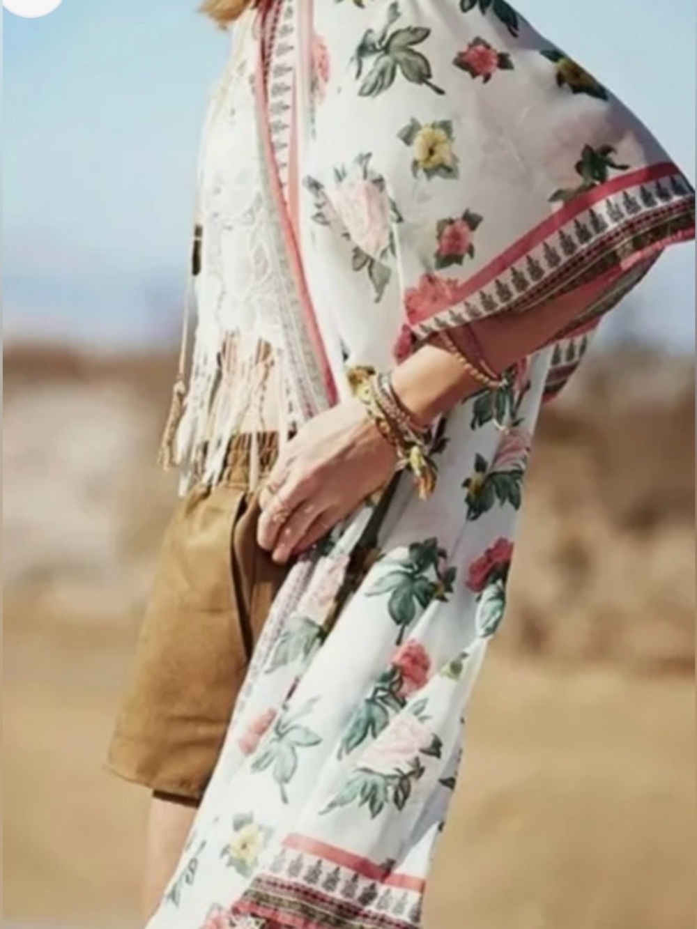 H&M Loves Coachella Collection Kimono Duster size Large Boho Chic  Festival - Picture 12 of 16